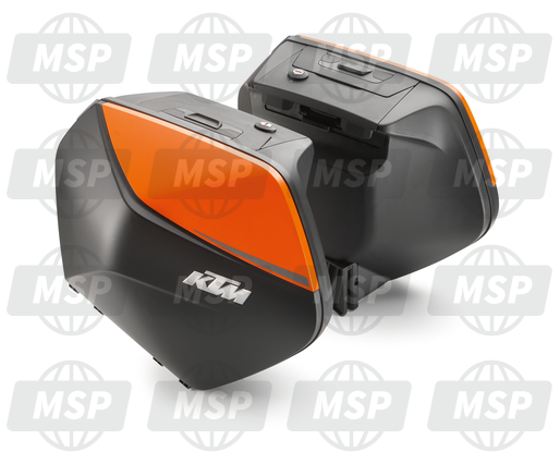 61412925000EB, Seitenkoffer Set Orange, KTM, 1