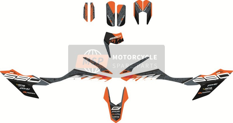 76108999000, Graphics Kit, KTM, 1