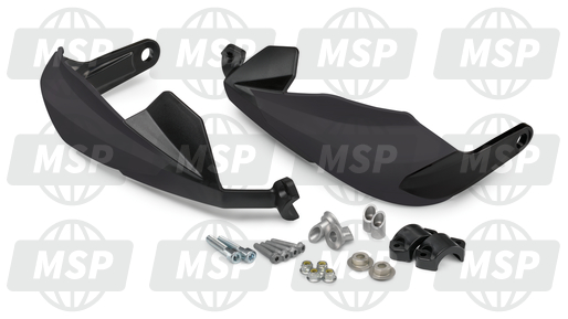 7800207920030, Handguards Closed Black, KTM, 1