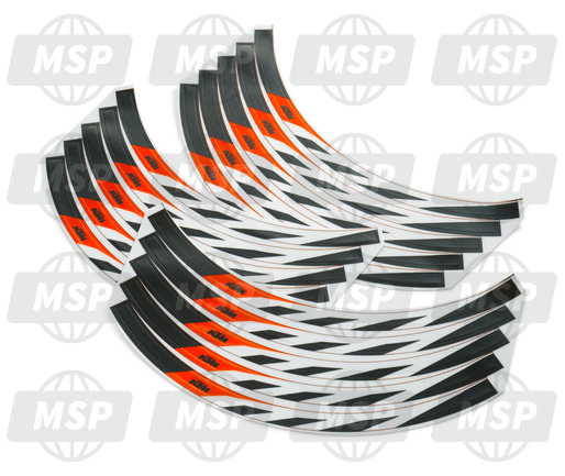 79109999000, Wheel Rim Sticker Kit, KTM, 1