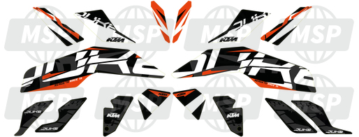 93008999100, Stickers Kit Fabriek, KTM, 1