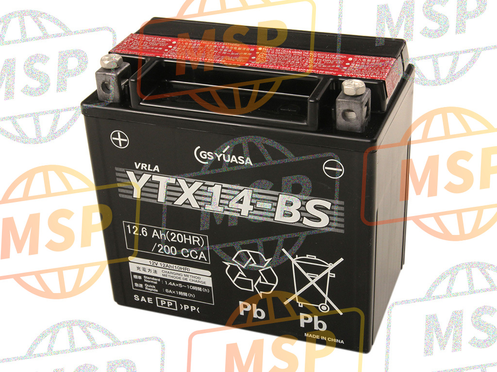 260121534, Battery,YTX14-BS,12V 12A ZX120, Kawasaki, 1