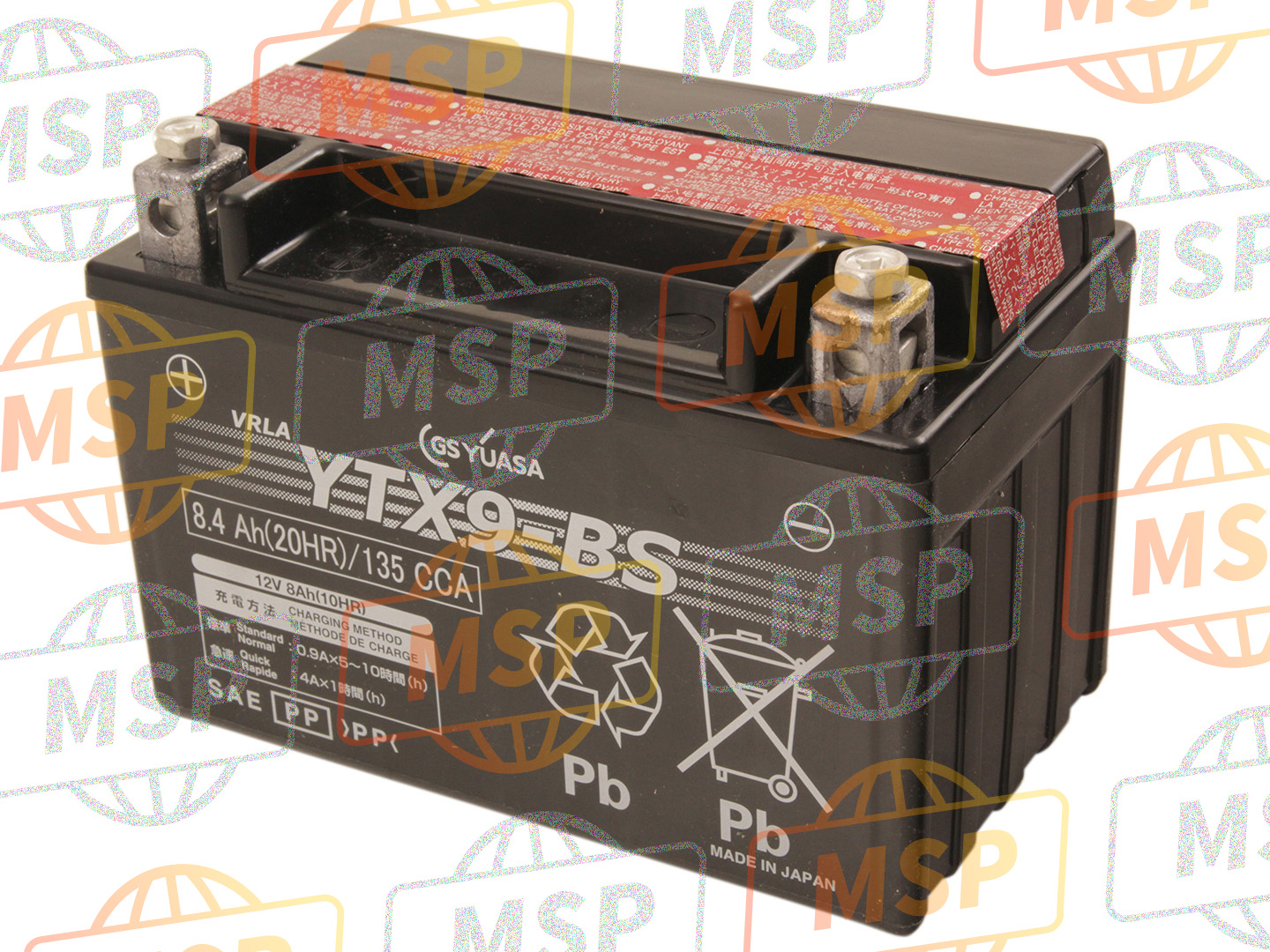 260121521, Battery,YTX9-BS, 12V 8AH, Kawasaki, 1