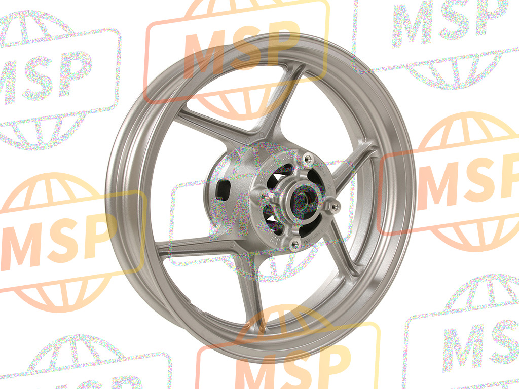 410730051795, WHEEL-ASSY, Rr, M.F.P.Silve, Kawasaki, 1