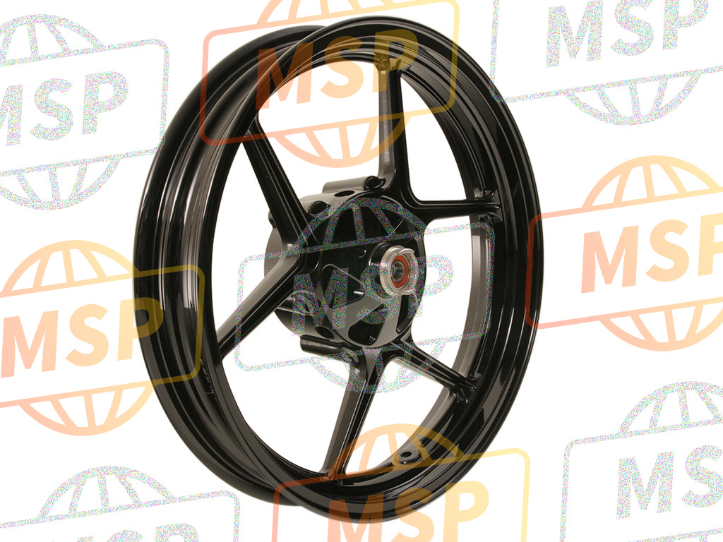 410730178QT, WHEEL-ASSY,Fr,G.Black, Kawasaki, 1