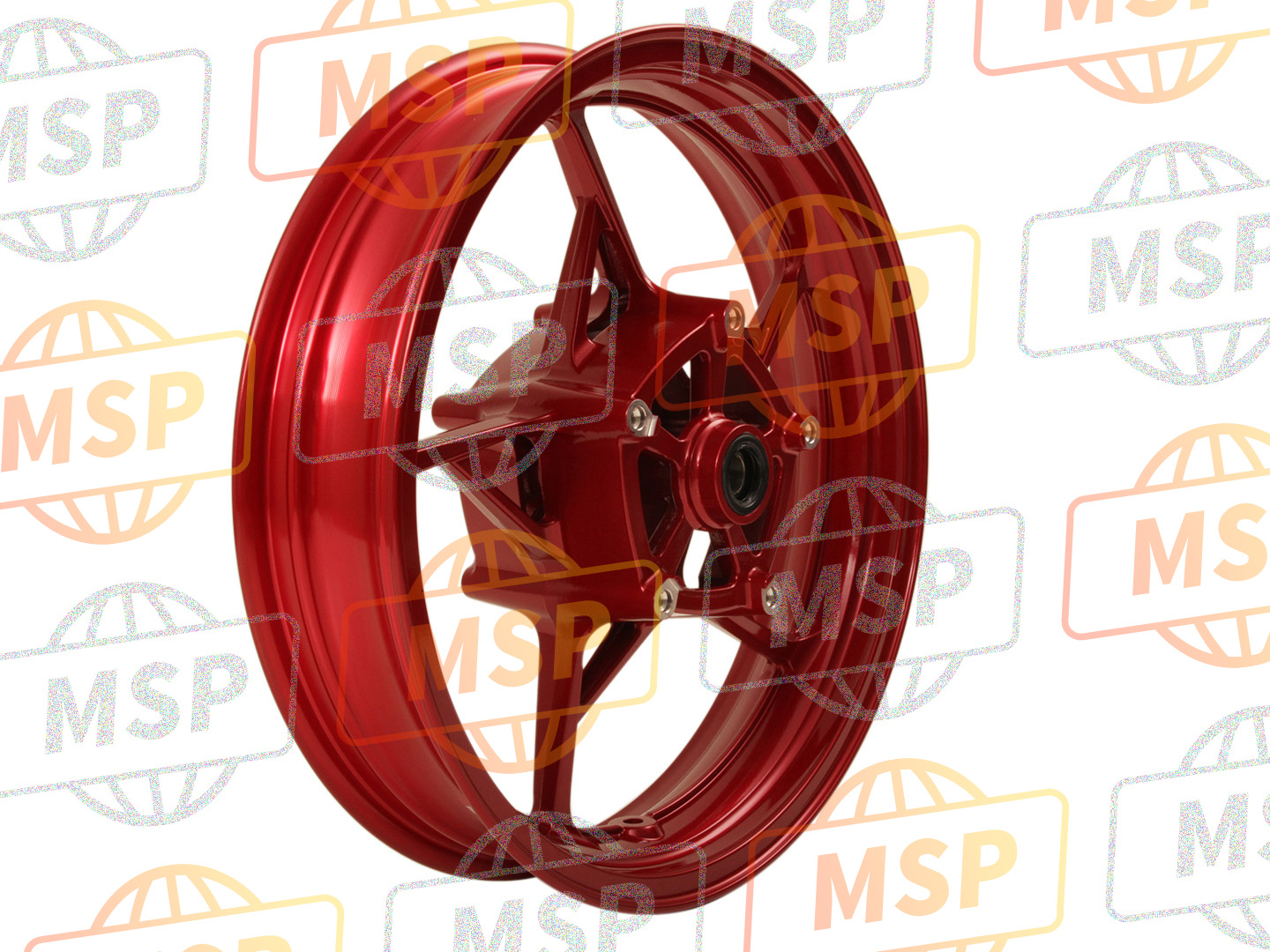 41073071335W, WHEEL-ASSY,Fr,M.Red, Kawasaki, 1