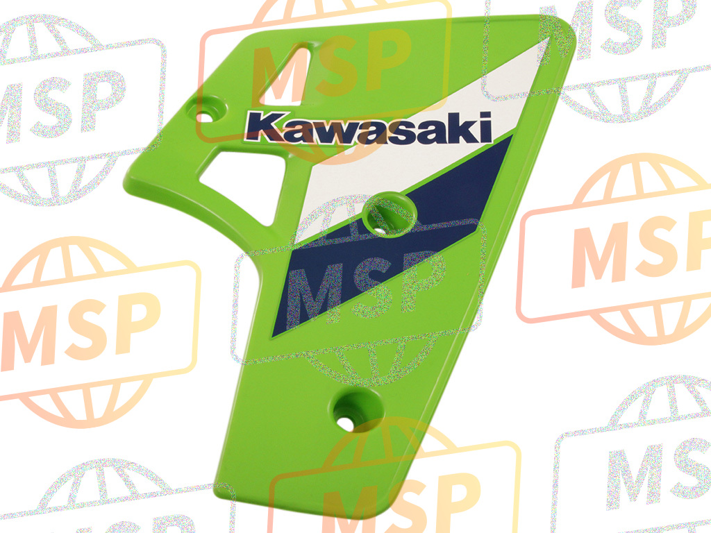 4908950166W, SHROUD-ENGINE, Rh, L. Green, Kawasaki, 1