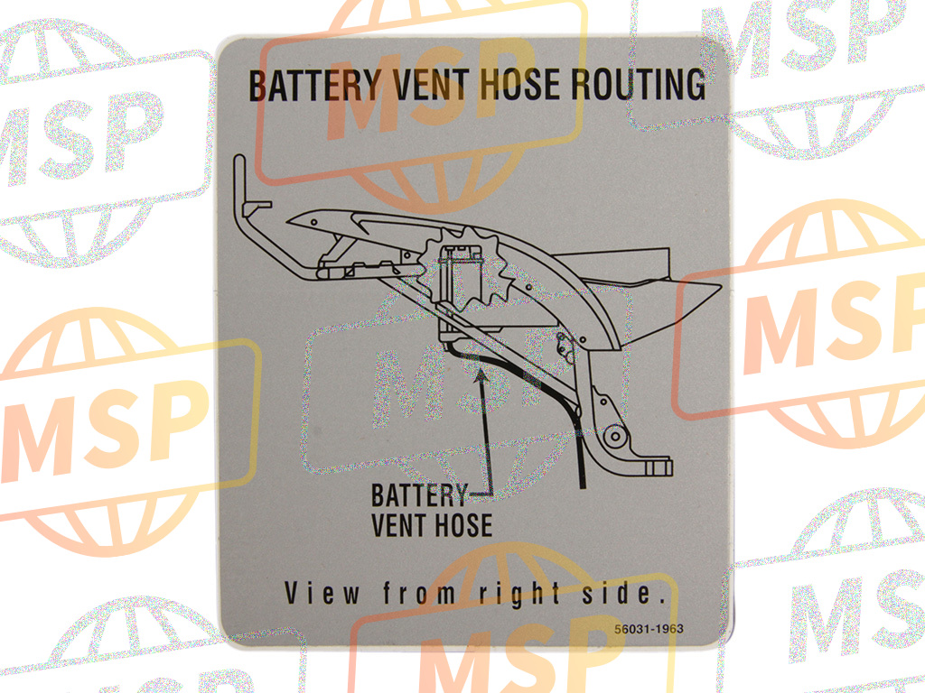 560311963, LABEL-MANUAL,Battery Vent, Kawasaki, 1