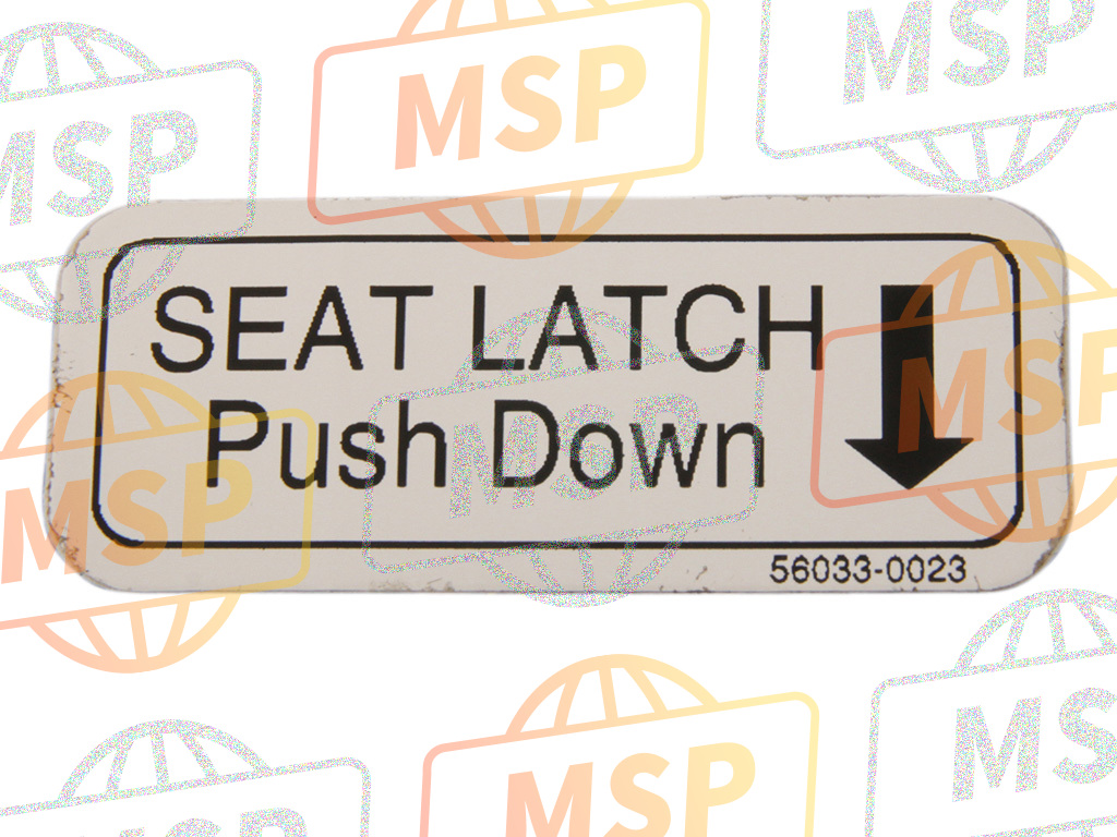 560330023, LABEL-MANUAL, Seat Lat, Kawasaki, 1