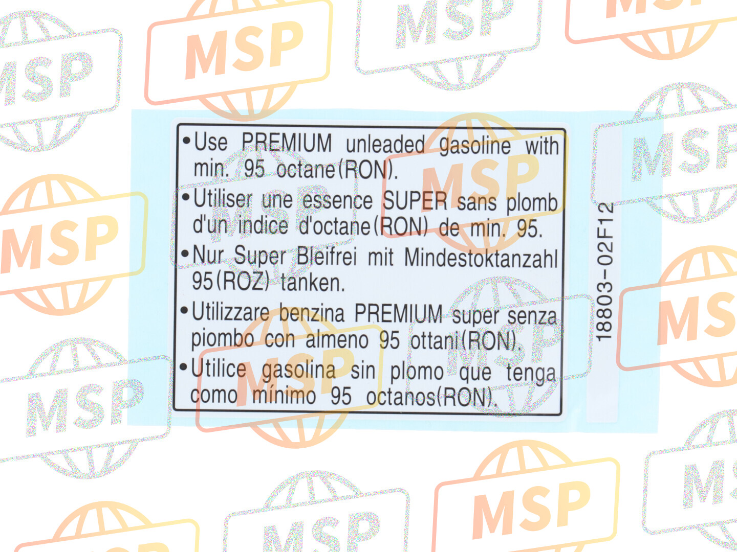 1880302F12, Label,Fuel Info, Suzuki, 1