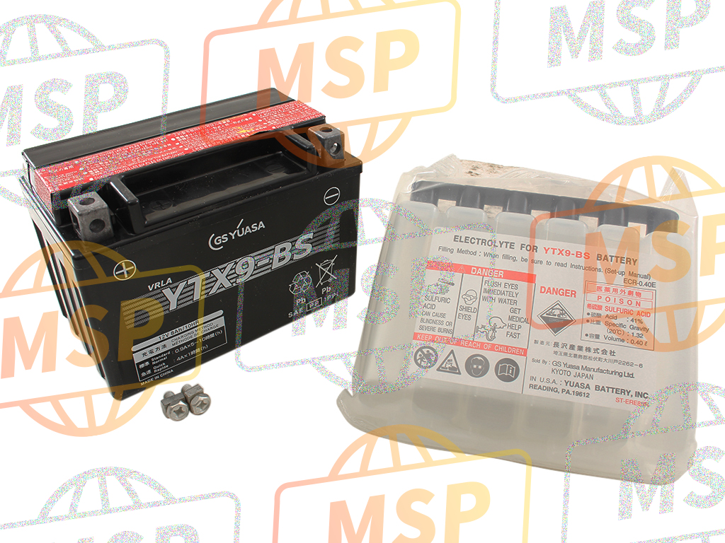 3361032C10LCP, Batterie YTX9-BS, Suzuki, 1