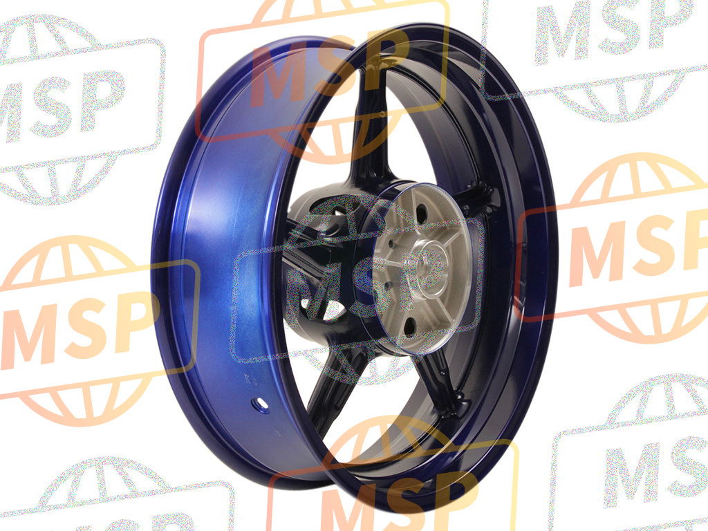 6411144H10YSC, Wheel, Rear  (17M/CXMT5.0) (Blue), Suzuki, 1