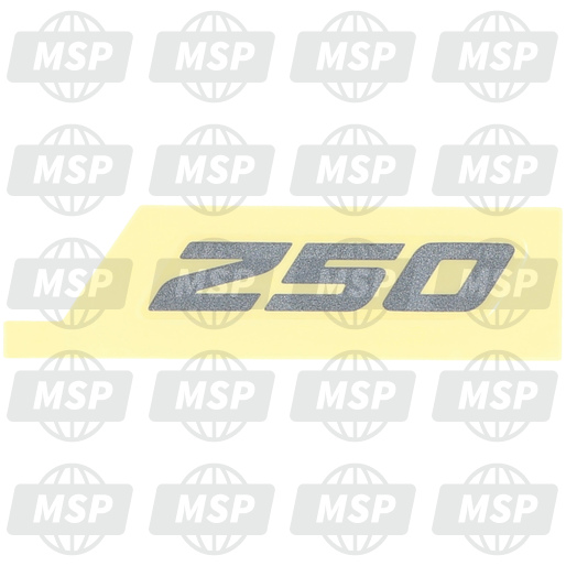 6813114G0017U, Emblem, "250" (Gray), Suzuki, 1