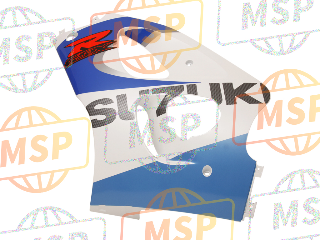 9440834E410JW, Verkleidung, Unter Links (Weiß), Suzuki, 1