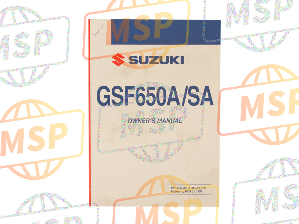 9901138G6001A, Owners Manual GSF650A/K5, Suzuki, 1