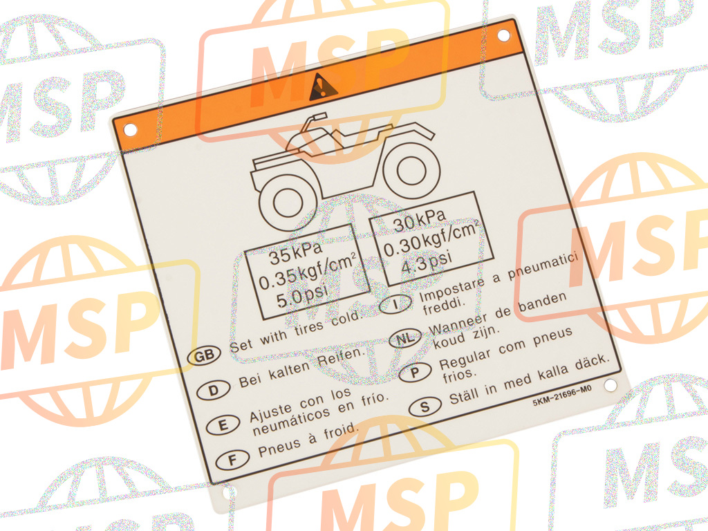 5KM21696M000, Label,  Caution, Yamaha, 1
