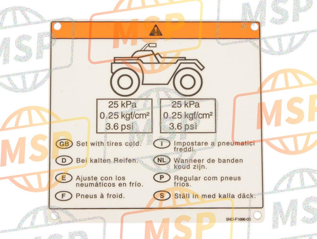 5NDF16960000, Label, Caution, Yamaha, 1