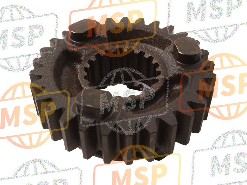 5PW172610000, Gear, 6E Wiel, Yamaha, 2