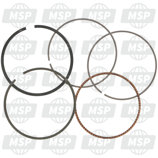 BB6W11610000, Piston Ring Set, Yamaha, 2