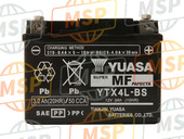 31500KWWC51, Batterie (YTX4L-BS) (Yuas Vendue Sans Acide, Honda