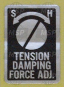 52496MT3610, Label, Damping Force Adjusting, Honda