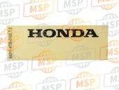 64841MCJ750ZA, Sticker HONDA*TYPE2*, Honda