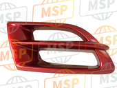 64295MCA000YC, Louver, L. Side Cowl *R325M *(R325M Caliente Red Metallic), Honda