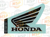 86202MGZK20ZA, Marque D'Aile G. (95mm) *, Honda