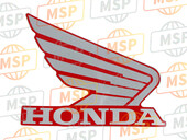 87121HN7A00ZA, Emblem, R. Fuel Tank Cover *TYPE1 * (TYPE1 ), Honda