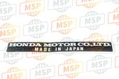 87125041680, Piastra D'Identificazione, Honda, 1