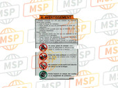 87504HM5U10, Plakette, Allgemeine Warn, Honda