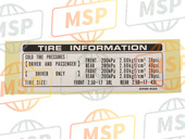 87505GN8620, Label,Tire, Honda, 1