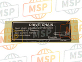 87507GCF670, Label, Drive Chain, Honda