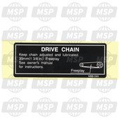 87507MW3970, Label, Drive Chain, Honda