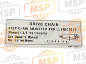 87507MBZG00, Label, Drive Chain, Honda