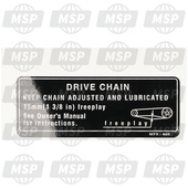 87507MY5860, Label, Drive Chain, Honda, 1