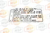 87508120000, Label, Air Cleaner Caution, Honda