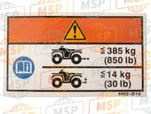 87508HN2D10, Etichetta,  Nottolo Rimorc, Honda