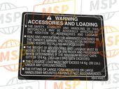 87512KBG690, Label, Accessories & Loading Caution, Honda