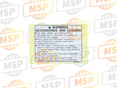 87512MBWE80, Label, Accessoires & Laden, Honda, 1