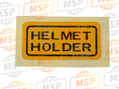 87515HM7000, Label, Helmet Holder (English), Honda