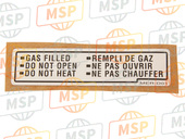 87516MERD01, Label, Rr. Damper, Honda