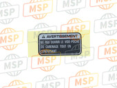 87524MR5620, Etiquette De Poche (Franc, Honda