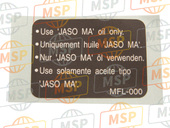 87541MFL000, Label, Oliecapaciteit, Honda