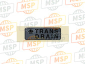 87564KRN000, Label, Transmission Drain, Honda