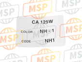 87565KEB650ZA, Label, Color (###) *TYPE1* (NH1) (TYPE1 ), Honda