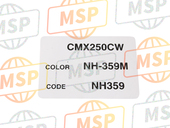 87565MAK700ZB, Label, Color (###) *TYPE4* (G163) (TYPE4 ), Honda