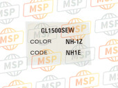 87565MAMD80ZJ, Label, Color (###) *TYPE36* (NH1) (TYPE36 ), Honda, 1