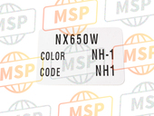 87565MANG00ZB, Label, Color (###) *TYPE2 * (TYPE2 ), Honda