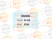 87565MBNA20ZA, Label, Color (###) *TYPE1* (R134) (TYPE1), Honda